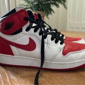 Kids Red and White High-Top Basketball Sneakers - NO BOX